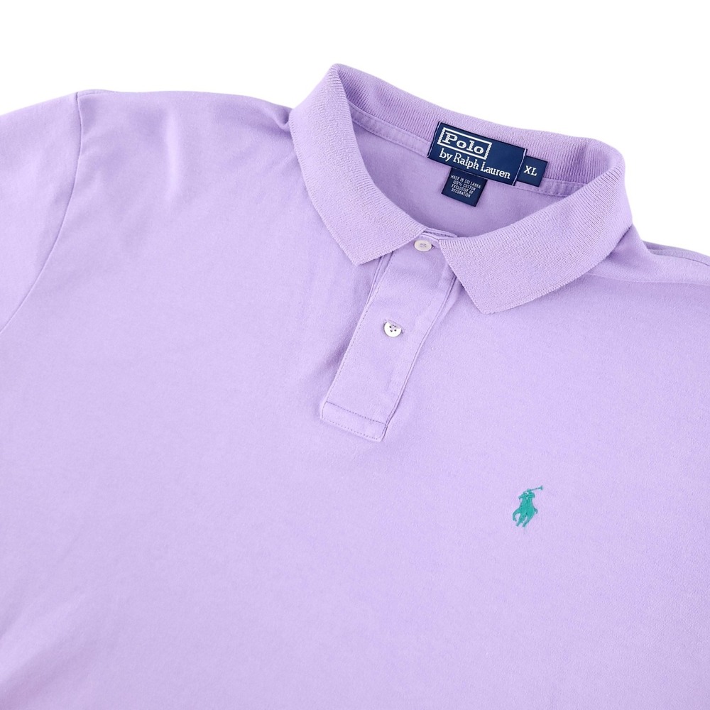 Polo By Ralph Lauren Polo Shirt Mens XL Purple Solid Cotton Pony Logo Casual Top